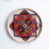 Round serving platter Jraberd Gardman Pattern, hand painted armenian pottery