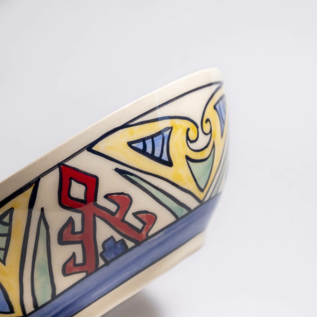 Bowl - Dragon Carpet, vintage armenian pottery