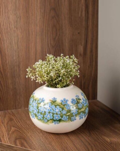 Vase with Forget-Me-Not Design