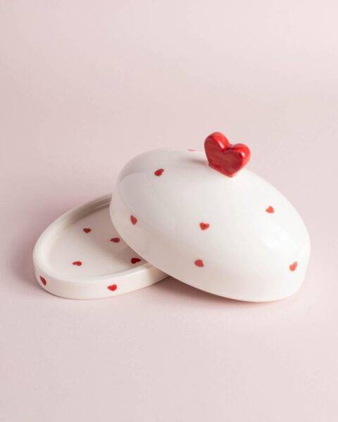 Butter dish Heart