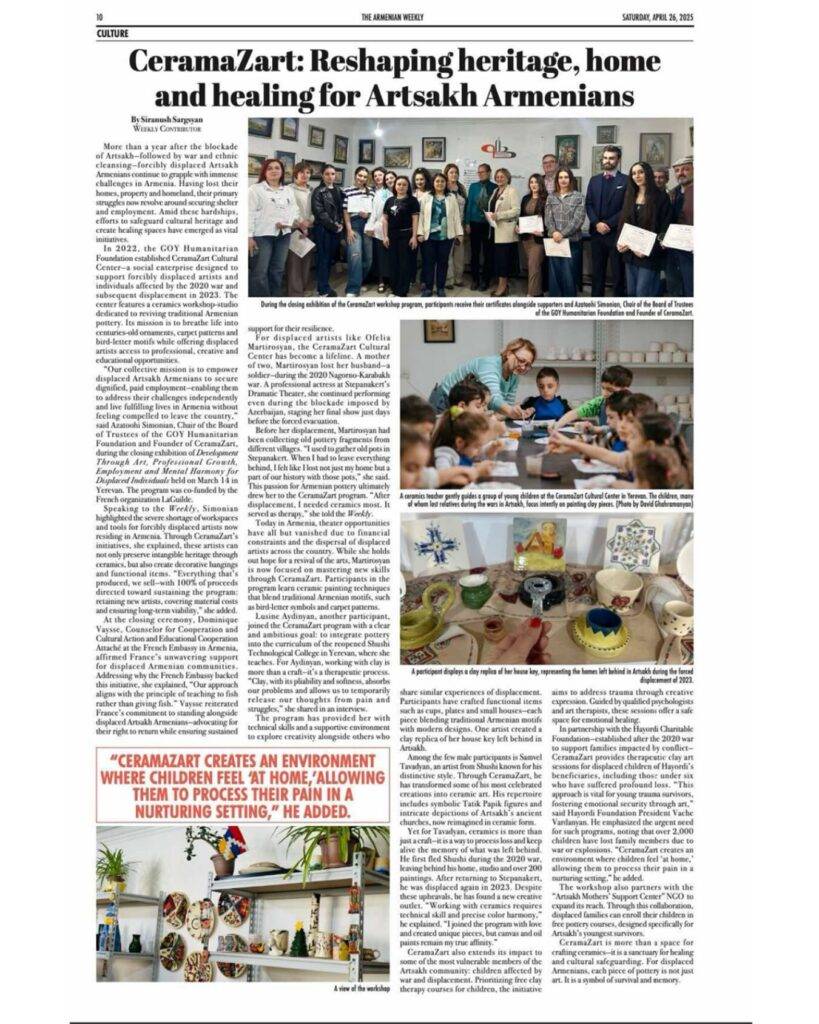 armenian weekly ceramazart
